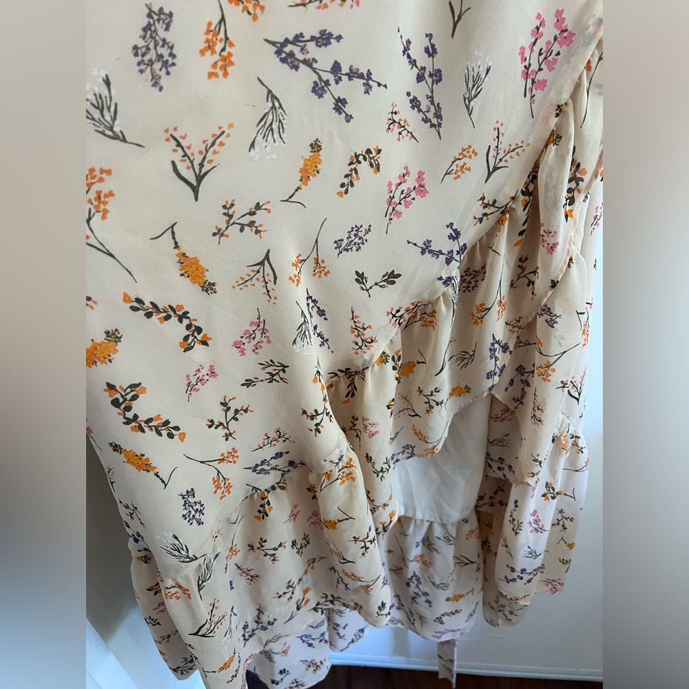 Rebecca Minkoff Jessica Ruffled Floral-Print Midi Wrap Dress - Picture 12 of 12